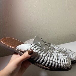 SAM EDELMAN white sandals